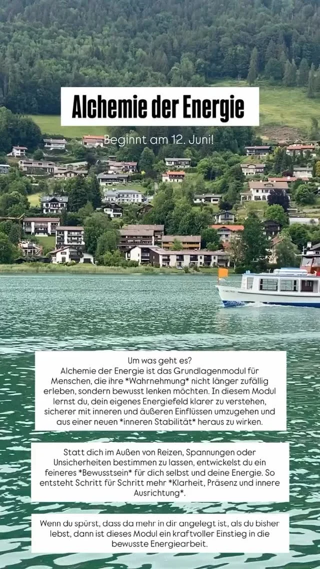 Am 12. Juni geht es endlich los!

💫 ALCHEMIE DER ENERGIE 💫

 beginnt … und du kannst noch dabei sein!

Du willst endlich eigenverantwortlich deinen eigenen Resonanzraum kreieren?
Wo du gestaltest und nicht wieder dich auf die „gegebenen Umstände“  einlassen musst?

Buche jetzt dein Ticket - ich freue mich auf dich!

ENERGIEARBEIT 
FREQUENZEN 
SELBSTFÜHRUNG 
EIGENVERANTWORTUNG 
STRESS
PERSÖNLICHKEITSENTWICKLUNG